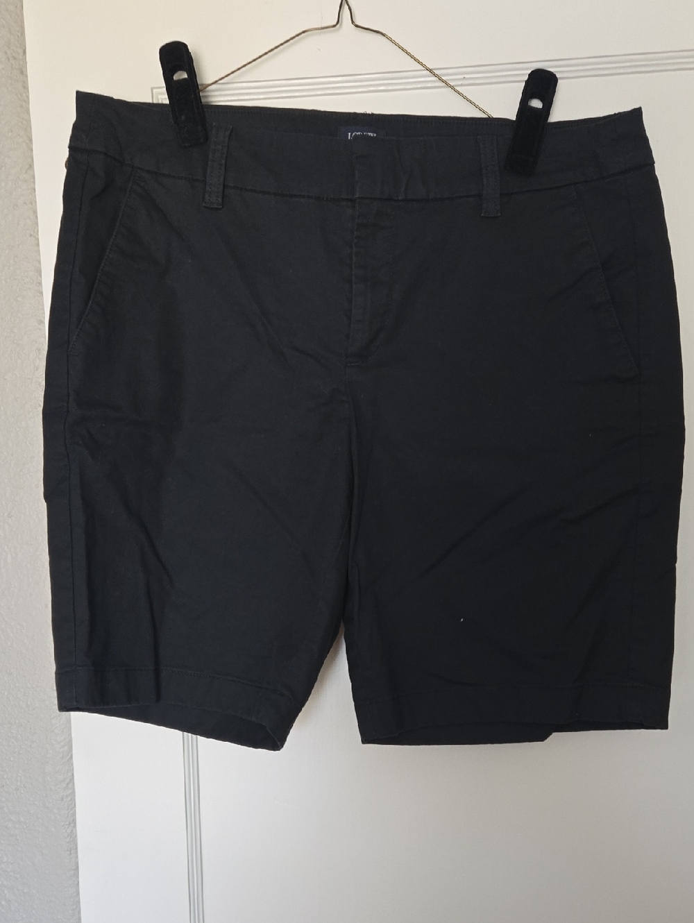 J. Crew Black Women's Chino Bermuda 9"  Shorts